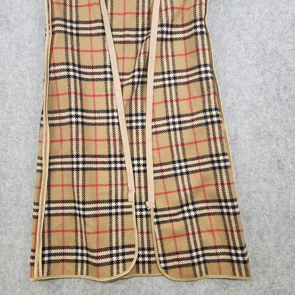Vintage Burberrys Trench Coat Liner Nova Check Plaid 100% Wool Beige Zip-In 90s - Picture 3 of 15